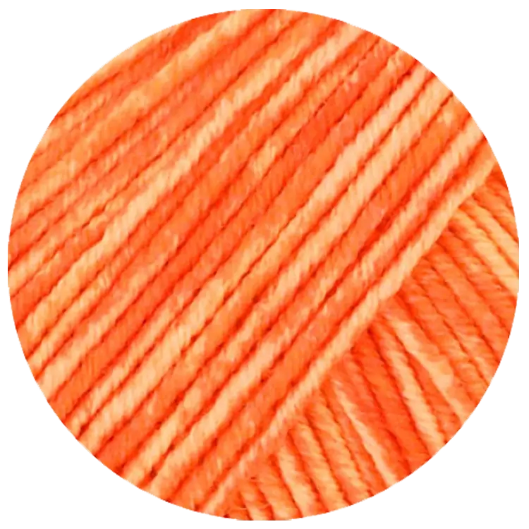 #Farbe_Lana Grossa Cool Wool Print | 6526 Neonorange/Zartorange