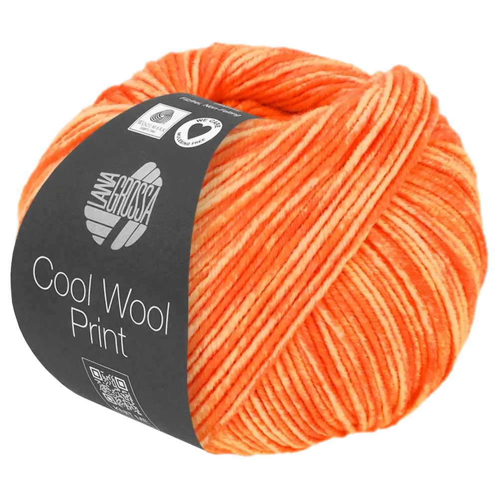 #Farbe_Lana Grossa Cool Wool Print | 6526 Neonorange/Zartorange