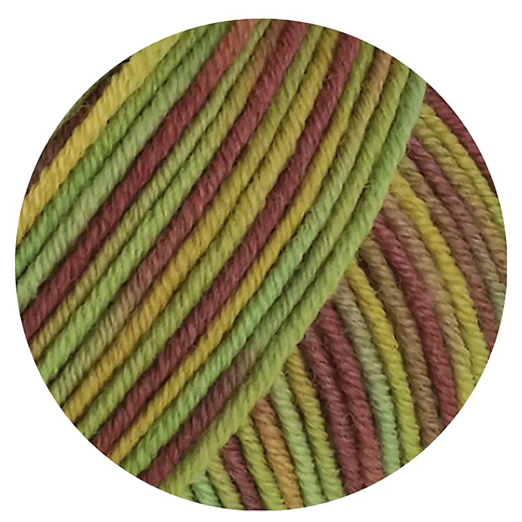 #Farbe_Lana Grossa Cool Wool Print | 839 Pistazie/Hellgrün/Senf/Mauve