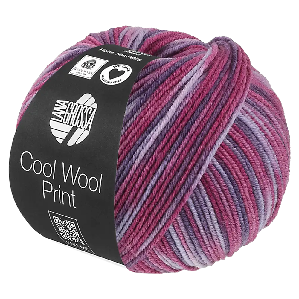 #Farbe_Lana Grossa Cool Wool Print | 841 Lila/Dunkelfuchsia/Rotviolett