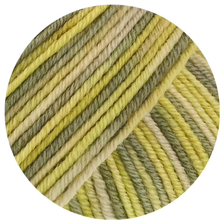 #Farbe_Lana Grossa Cool Wool Print | 843 Grünbeige/Limette/Grau-/Resedagrün