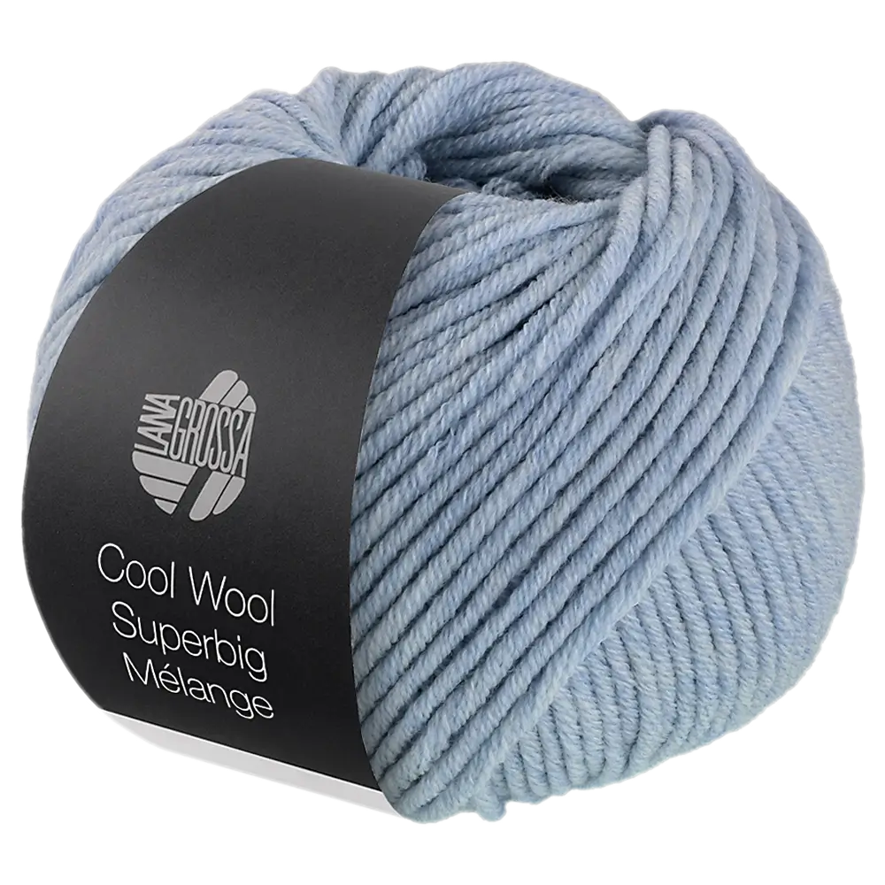 #Farbe_Lana Grossa Cool Wool Superbig Mélange | 206 Hellblau meliert