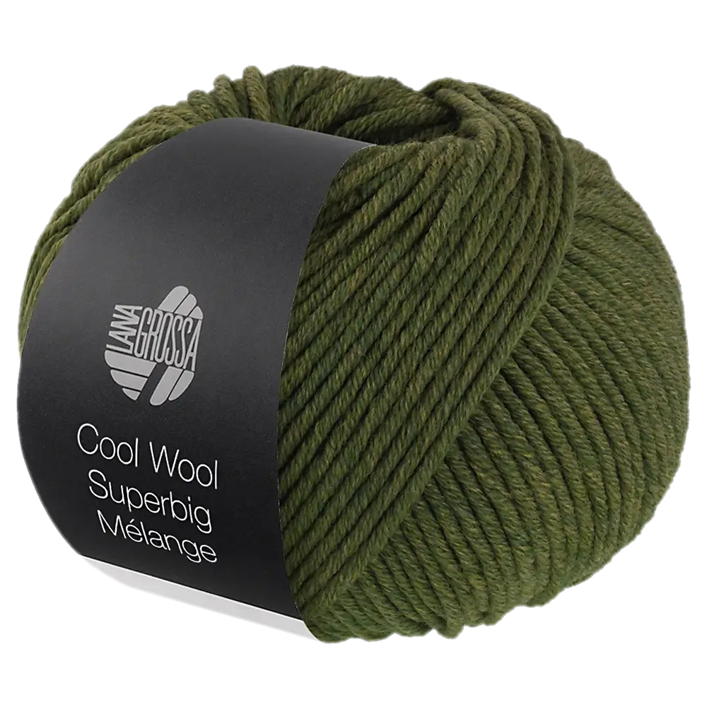 #Farbe_Lana Grossa Cool Wool Superbig Mélange | 212 Oliv meliert