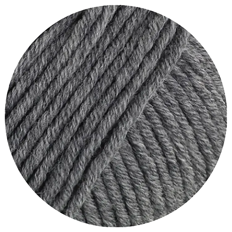 #Farbe_Lana Grossa Cool Wool Superbig Mélange | 217 Mittelgrau meliert