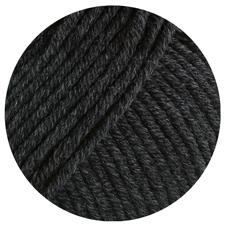 #Farbe_Lana Grossa Cool Wool Superbig Mélange | 218 Dunkelgrau meliert