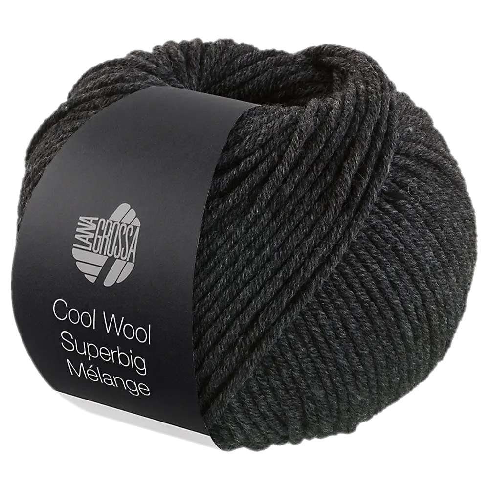 #Farbe_Lana Grossa Cool Wool Superbig Mélange | 218 Dunkelgrau meliert