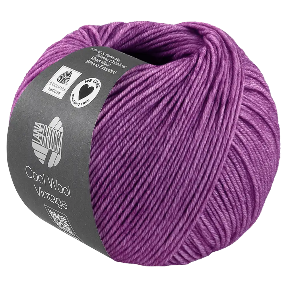 #Farbe_Lana Grossa Cool Wool Vintage | 7396 Rotviolett