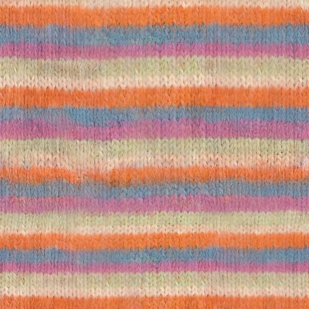 #Farbe_Lana Grossa Cosy Socks | 154 Dunkelgrau/Graublau/Fuchsia/Lichtgrün/Creme/Orange