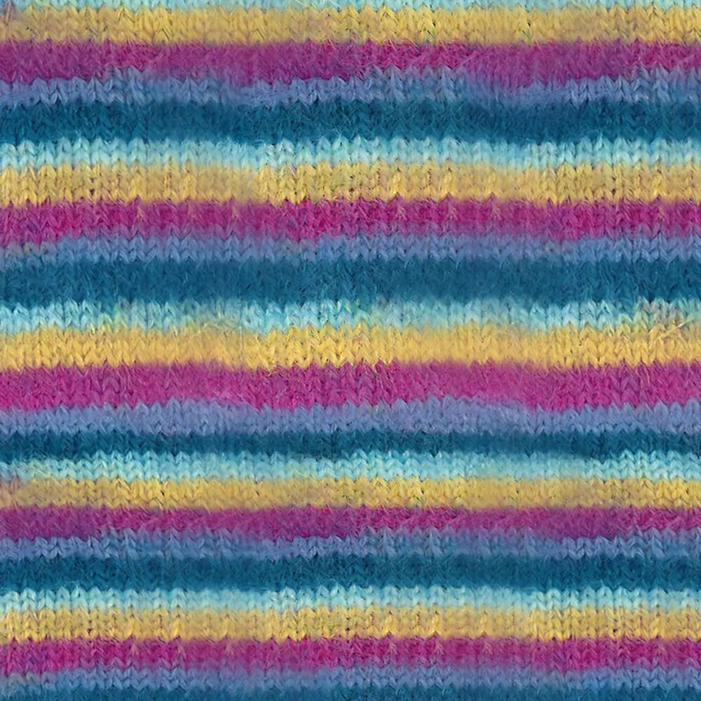 #Farbe_Lana Grossa Cosy Socks | 155 Dunkelpetrol/Helltürkis/Gelb/Orchidee/Grauviolett