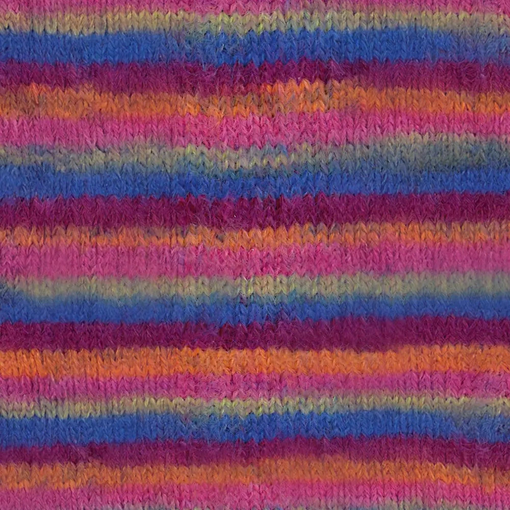 #Farbe_Lana Grossa Cosy Socks | 156 Blauviolett/Weinrot/Kürbis/Pink/Graugrün