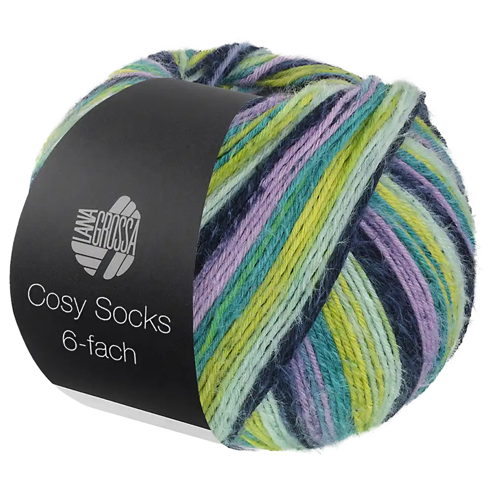 #Farbe_Lana Grossa Cosy Socks Multi Stripes 6-fach | 2202