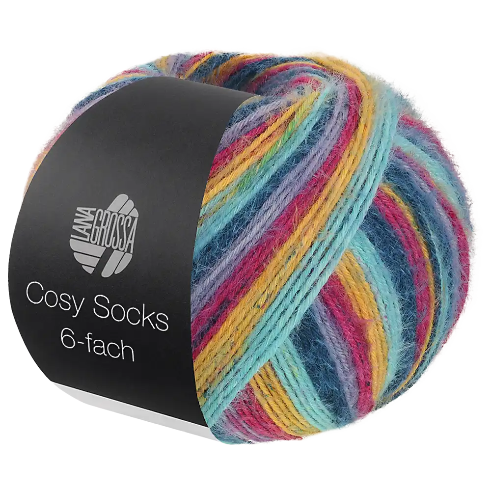 #Farbe_Lana Grossa Cosy Socks Multi Stripes 6-fach | 2203