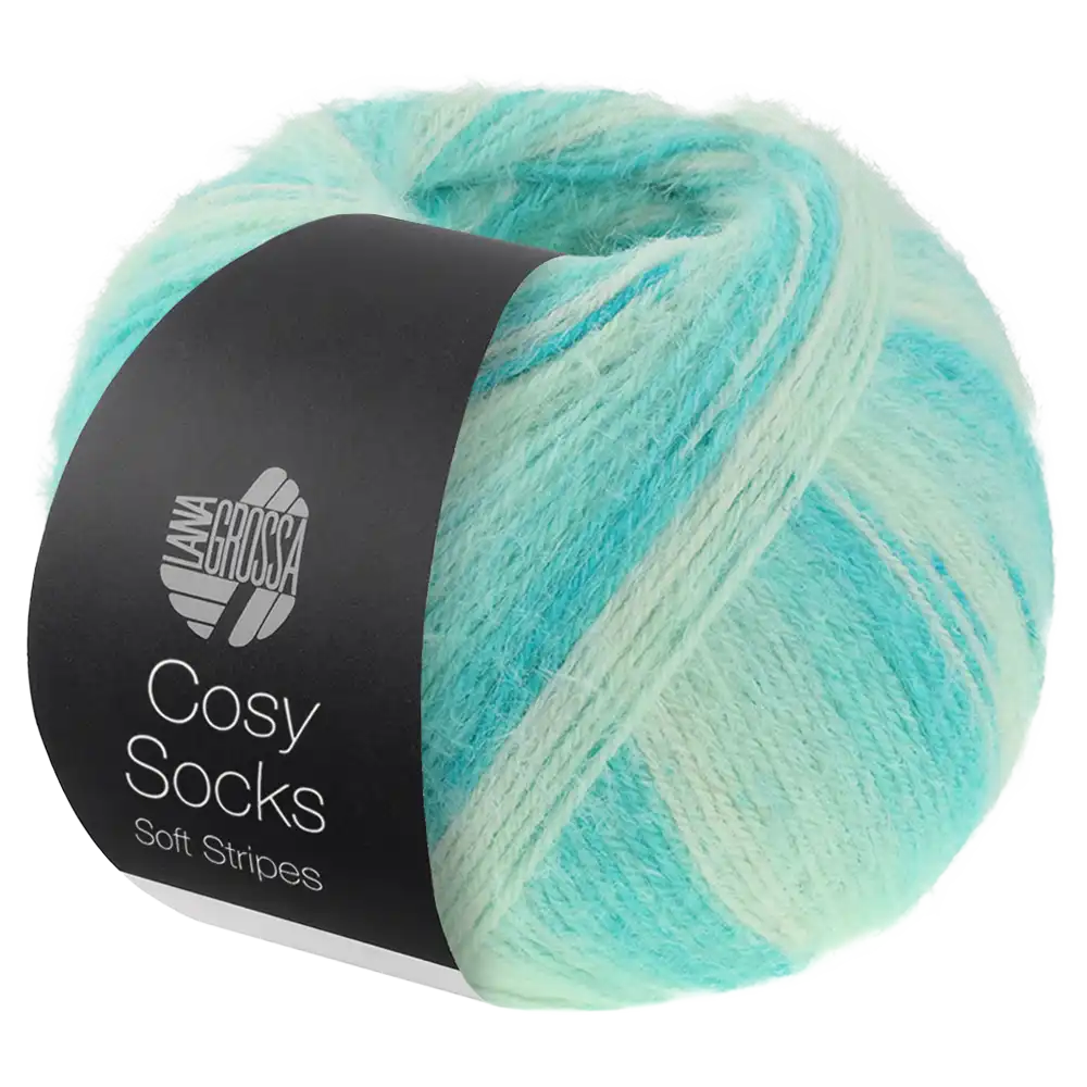 #Farbe_Lana Grossa Cosy Socks | 102 Jade/Licht-/Weißgrün/Rohweiß