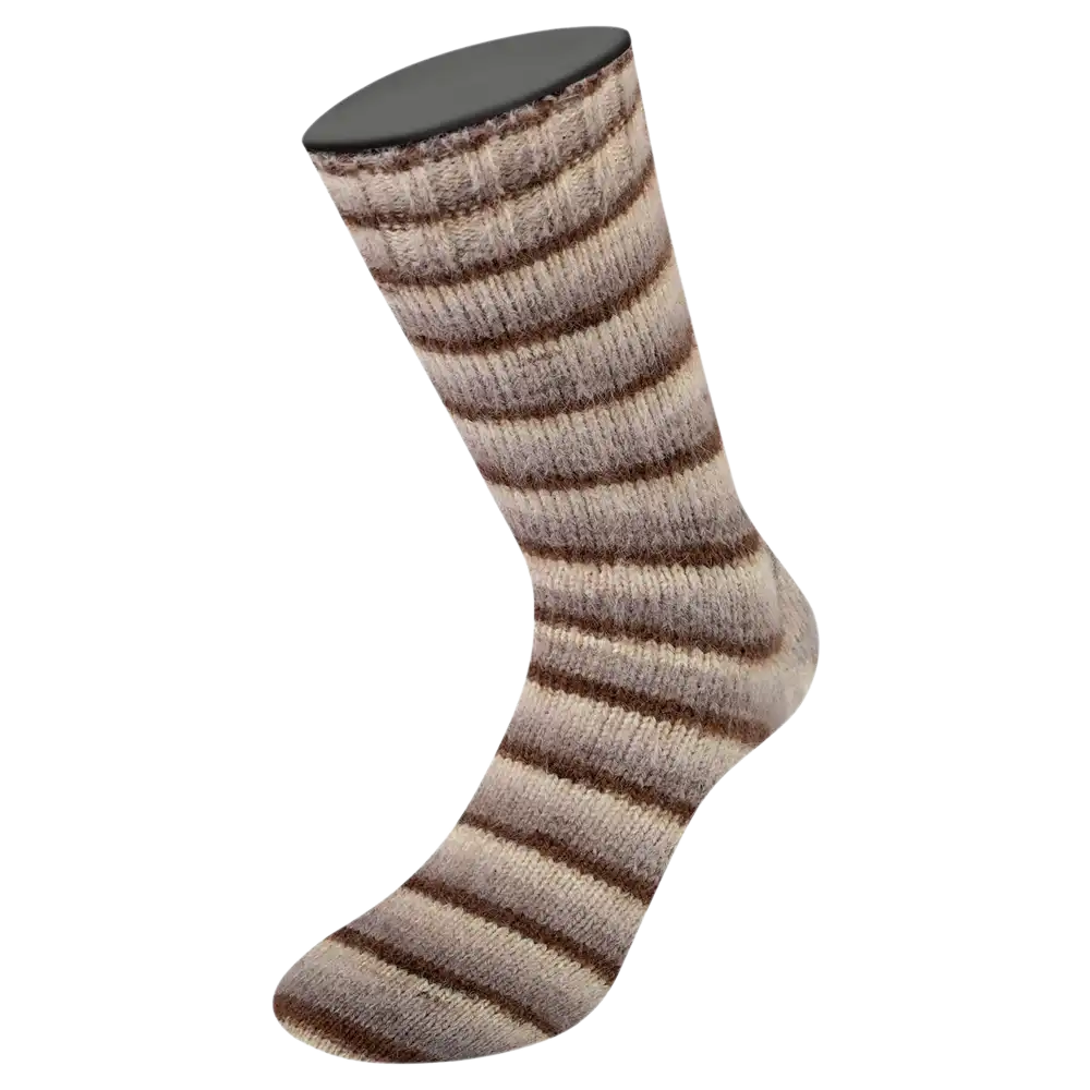 #Farbe_Lana Grossa Cosy Socks | 103 Mokka/Graubraun/Beige/Creme