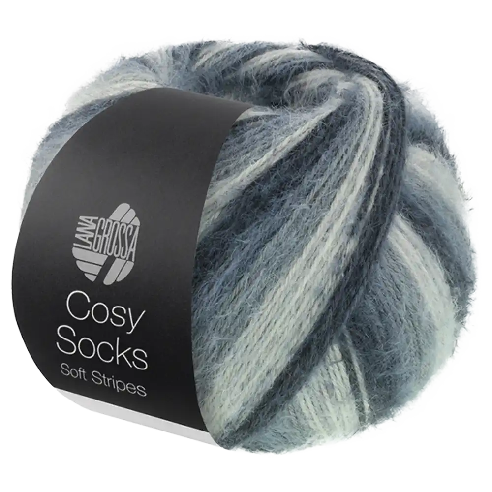 #Farbe_Lana Grossa Cosy Socks | 104 Anthrazit/Dunkel-/Maus-/Hellgrau