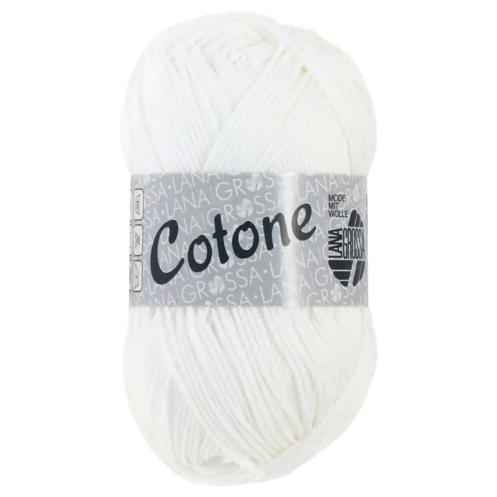 #Farbe_Lana Grossa Cotone | 22 Weiß