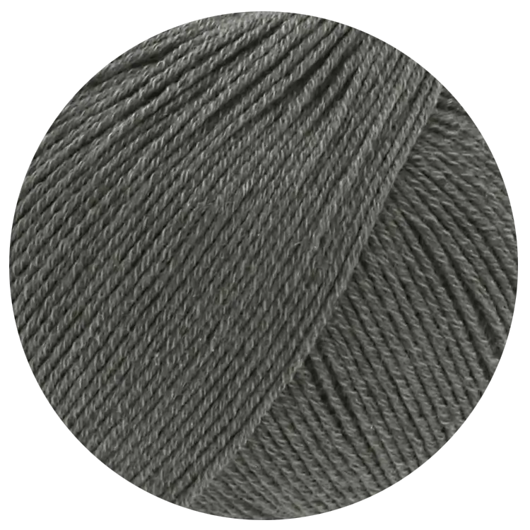 #Farbe_Lana Grossa Cotton Wool | 07 Dunkelgrau