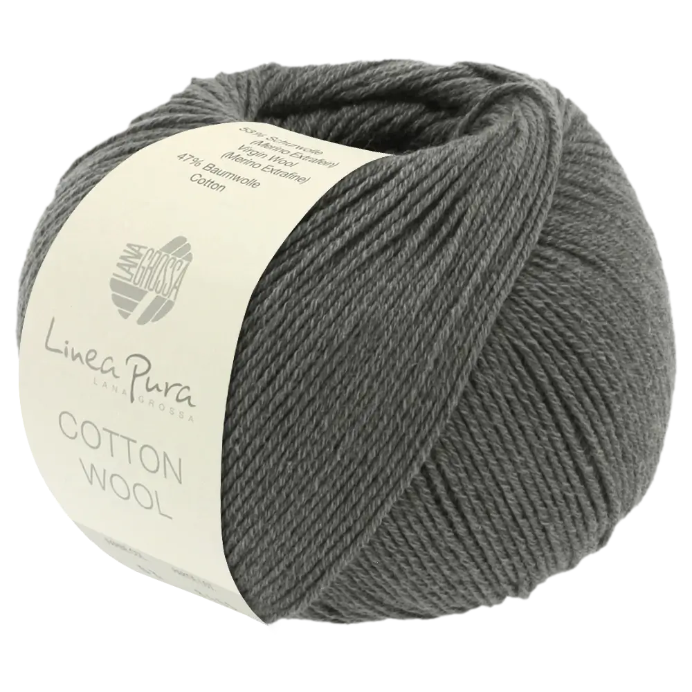 #Farbe_Lana Grossa Cotton Wool | 07 Dunkelgrau