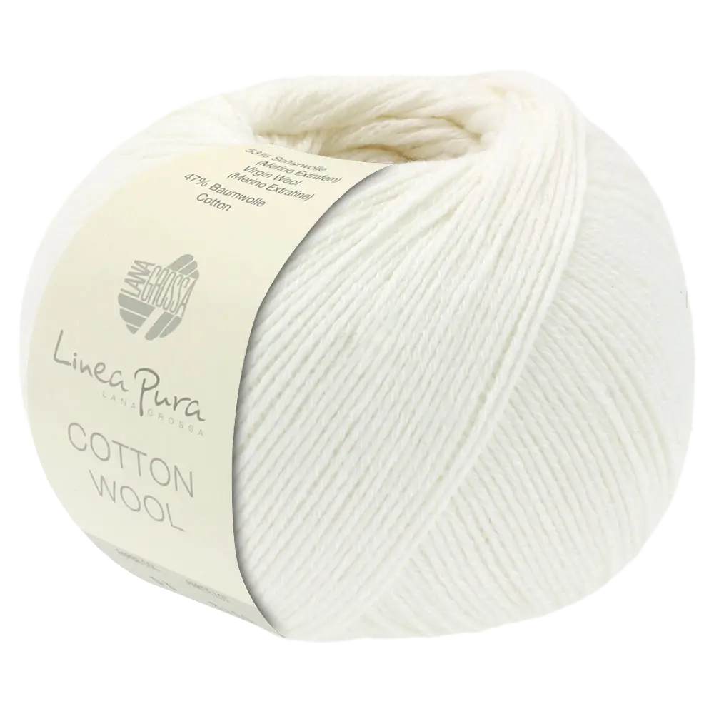 #Farbe_Lana Grossa Cotton Wool | 11 Weiß