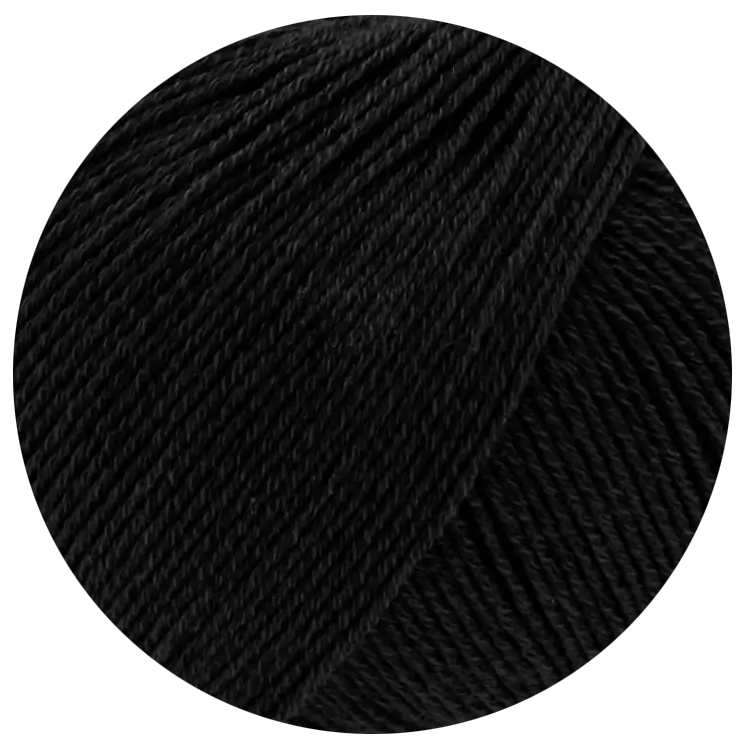 #Farbe_Lana Grossa Cotton Wool | 17 Schwarz
