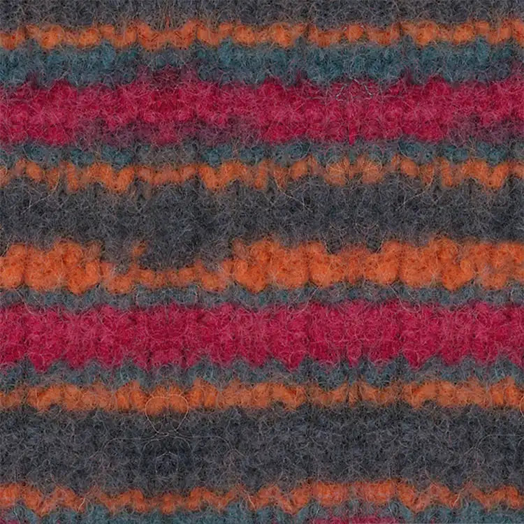 #Farbe_Lana Grossa Feltro Print | 375 Weinrot/Orange/Petrol/Anthrazit