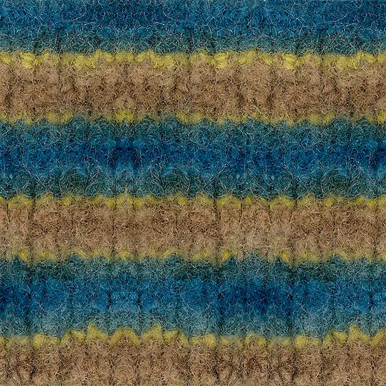 #Farbe_Lana Grossa Feltro Print | 386 Senf/Saharabraun/Petrol/Marine