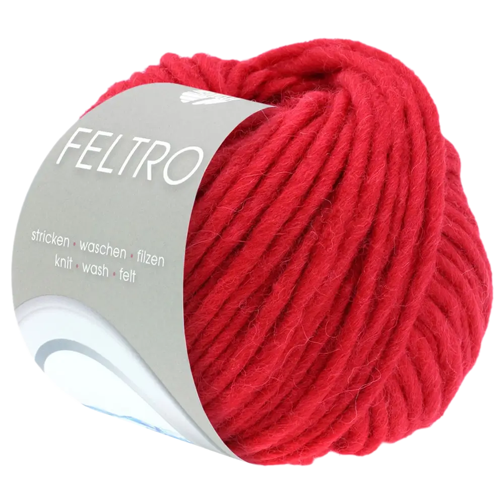 #Farbe_Lana Grossa Feltro Uni | 07 Rot