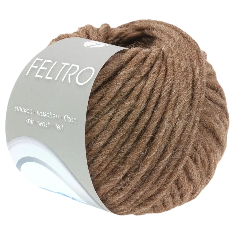 #Farbe_Lana Grossa Feltro Uni | 23 Braun