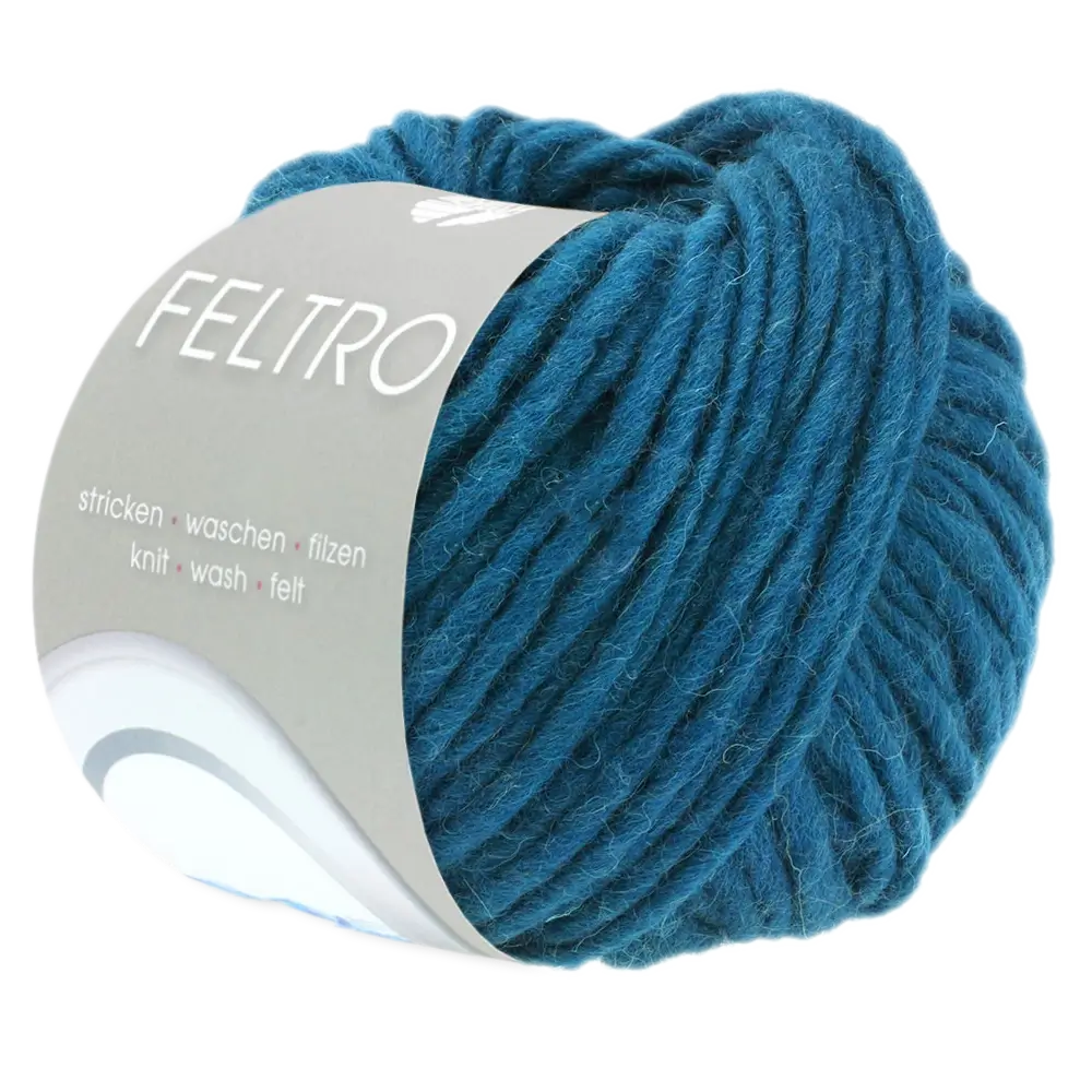 #Farbe_Lana Grossa Feltro Uni | 40 Petrolblau