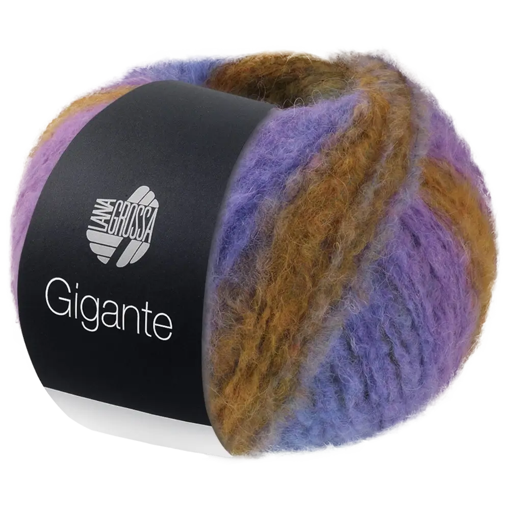 #Farbe_Lana Grossa Gigante | 14 Violett/Veilchenblau/Moosgrün/Khaki/Ocker