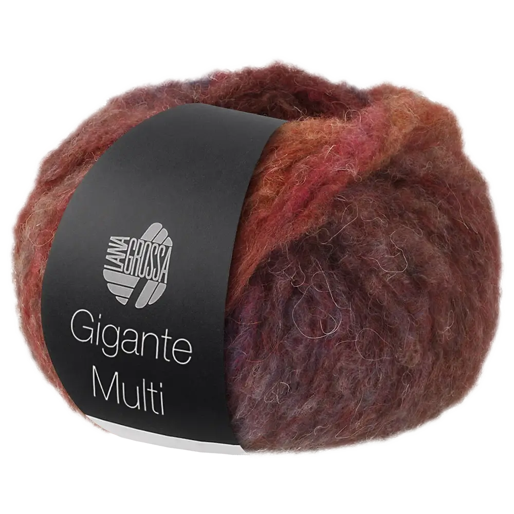 #Farbe_Lana Grossa Gigante Multi | 103 Weinrot/Rotbraun/Graurot/Aubergine/Khaki/Graubraun