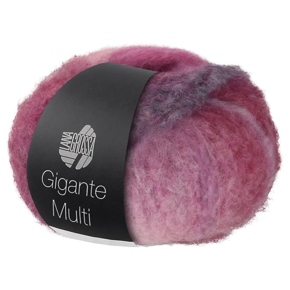 #Farbe_Lana Grossa Gigante Multi | 107 Mauve/Nelke/Pink/Jadegrün/Grau-/Weinrot/Brombeer/Veilchenblau
