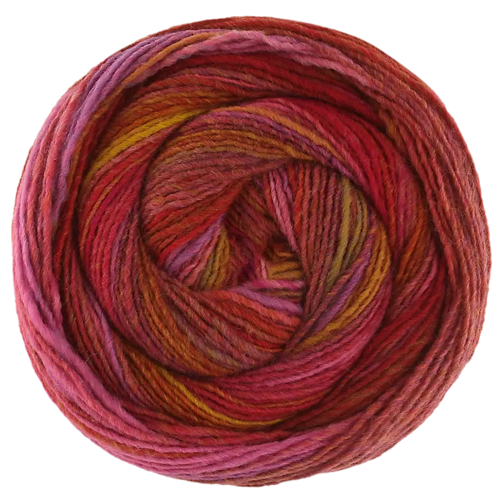 #Farbe_Lana Grossa Gomitolo Intenso | 238 Pink/Lila/Ocker-/Goldgelb/Erdbeer/Terrakotta