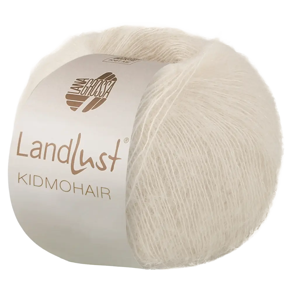 #Farbe_Lana Grossa Landlust Kidmohair | 01 Wollweiß