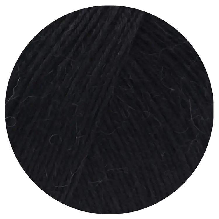 #Farbe_Lana Grossa Meilenweit 100 Alpaca | 2016 Schwarz