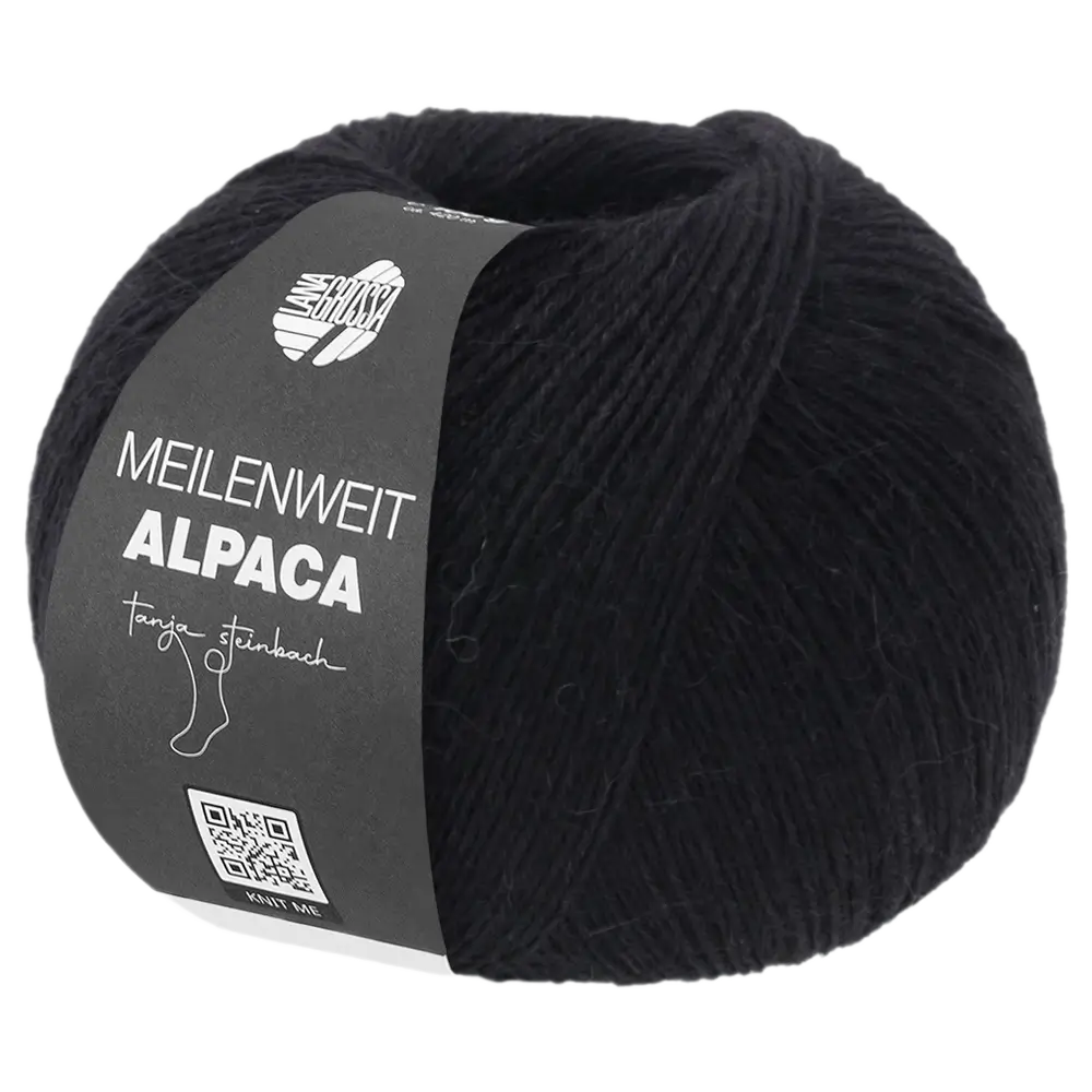 #Farbe_Lana Grossa Meilenweit 100 Alpaca | 2016 Schwarz