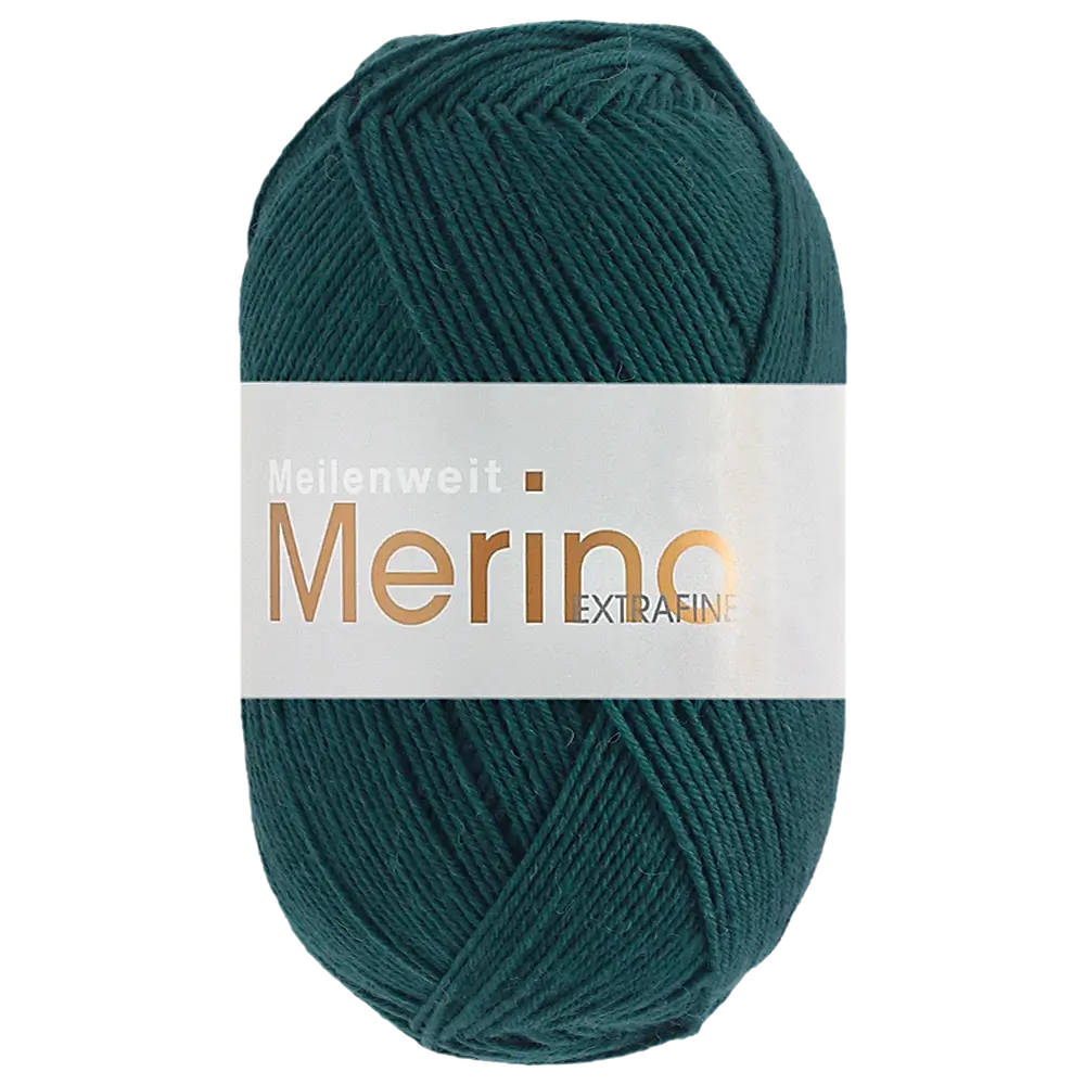 #Farbe_Lana Grossa Meilenweit 100 Merino Extrafine Uni | 2467 Tiefseegrün