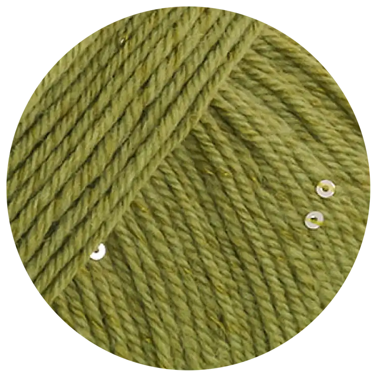 #Farbe_Lana Grossa Meilenweit 100 Merino Paillettes | 2307 Hellgrün