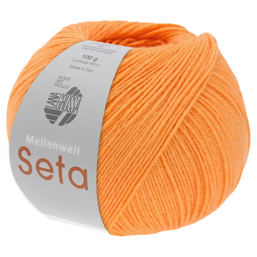 #Farbe_Lana Grossa Meilenweit 100 Seta | 19 Orange