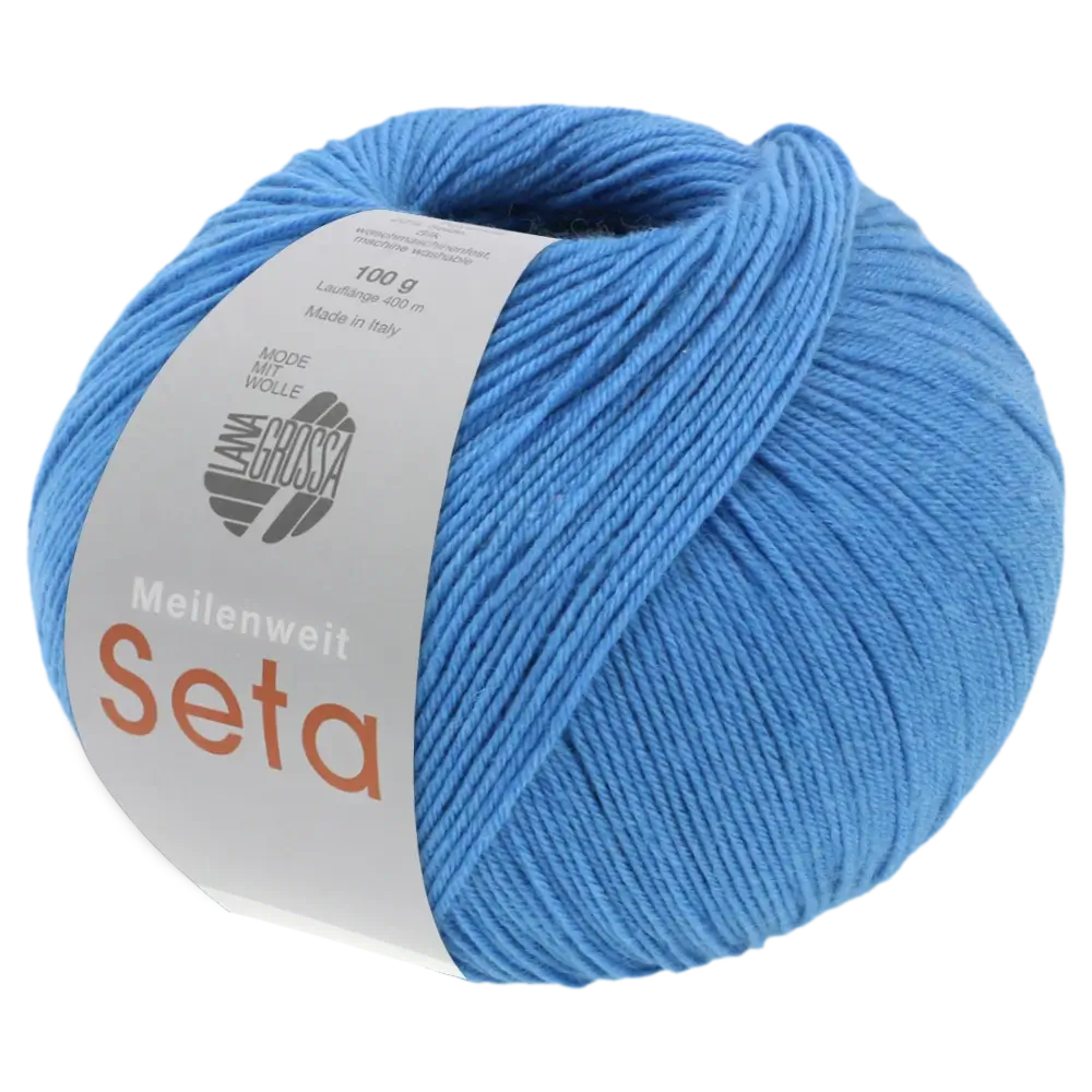 #Farbe_Lana Grossa Meilenweit 100 Seta | 31 Blau