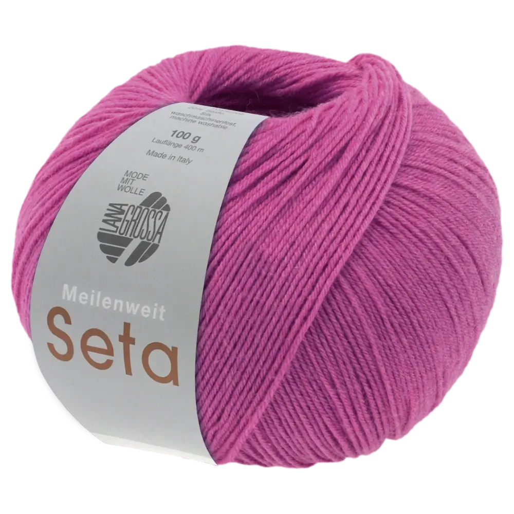 #Farbe_Lana Grossa Meilenweit 100 Seta | 36 Fuchsia