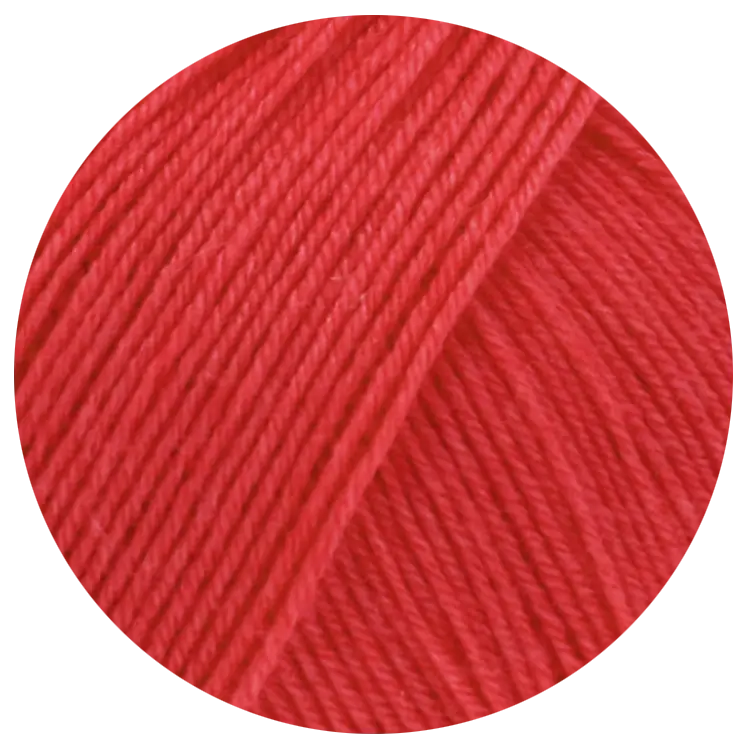 #Farbe_Lana Grossa Meilenweit 100 Seta | 38 Feuerrot