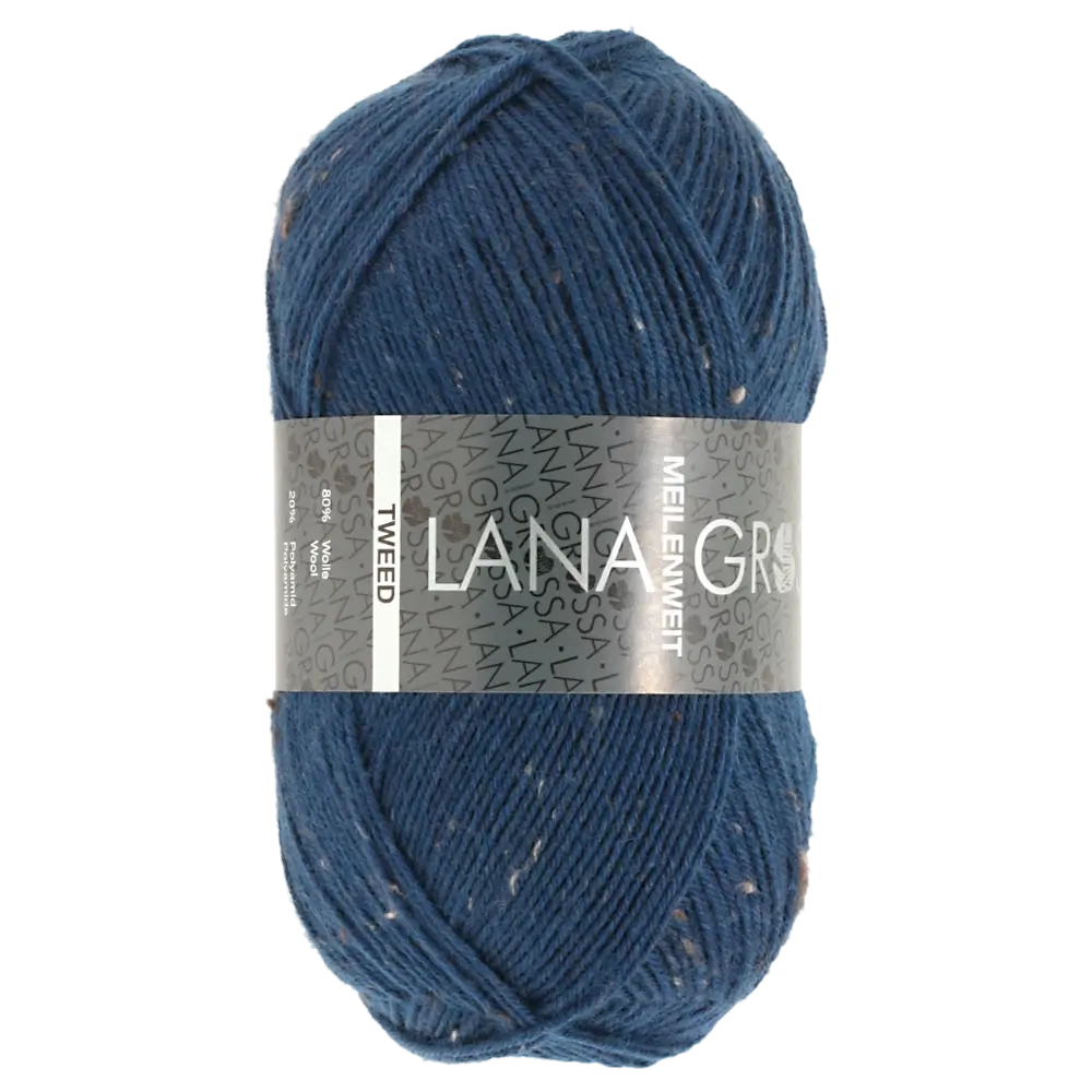 #Farbe_Lana Grossa Meilenweit 100 Tweed | 128 Dunkles Petrolblau