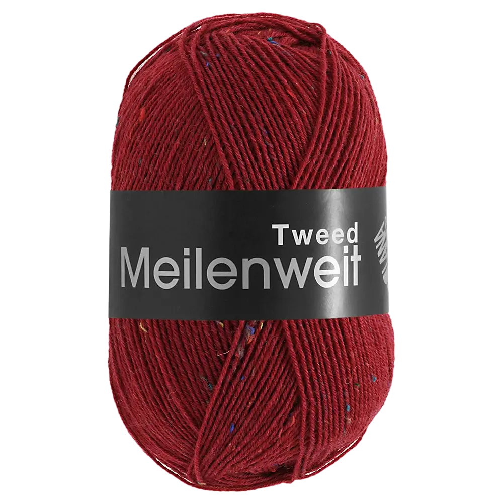 #Farbe_Lana Grossa Meilenweit 100 Tweed | 161 Weinrot