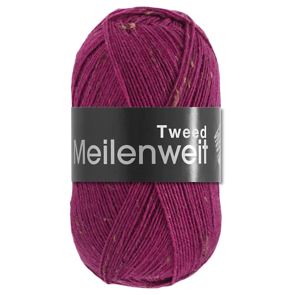 #Farbe_Lana Grossa Meilenweit 100 Tweed | 173 Fuchsia