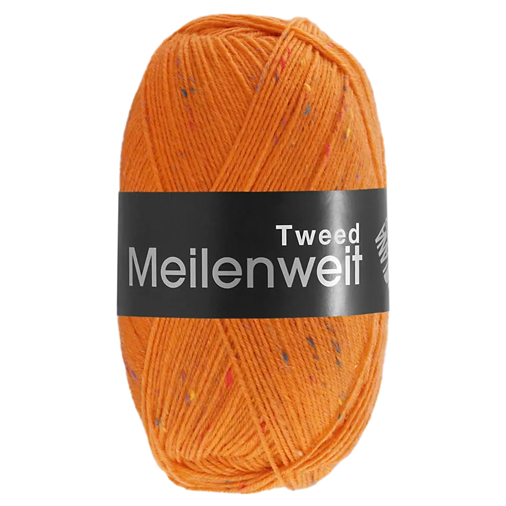 #Farbe_Lana Grossa Meilenweit 100 Tweed | 176 Orange