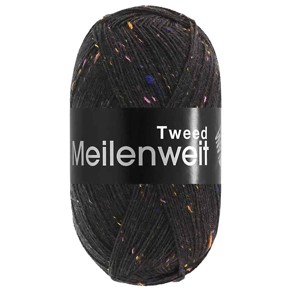 #Farbe_Lana Grossa Meilenweit 100 Tweed | 186 Kohlenschwarz
