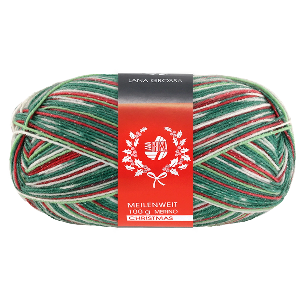 #Farbe_Lana Grossa Meilenweit 100 Merino Christmas | 6795 (mit Lurex)