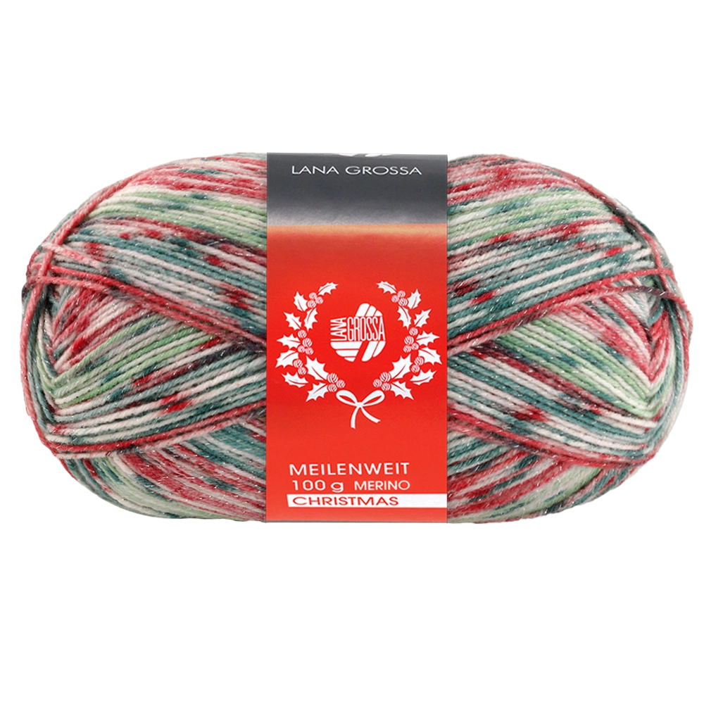 #Farbe_Lana Grossa Meilenweit 100 Merino Christmas | 6797 (mit Lurex)