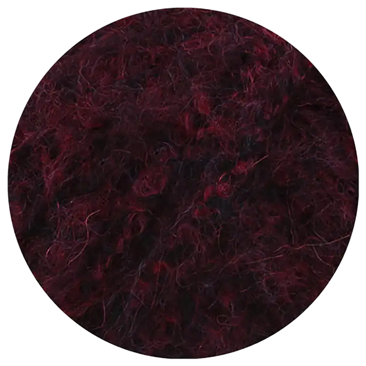 #Farbe_Lana Grossa Milano | 12 Dunkelrot-Schwarz meliert